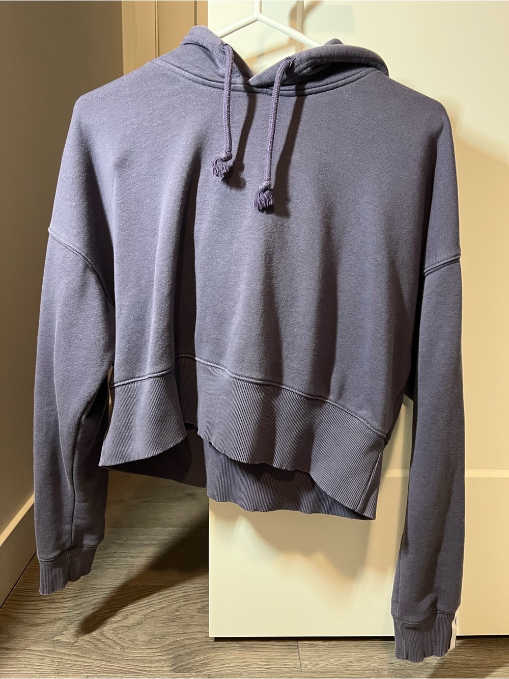 Adidas Originals Purple Cropped Hoodie Size S